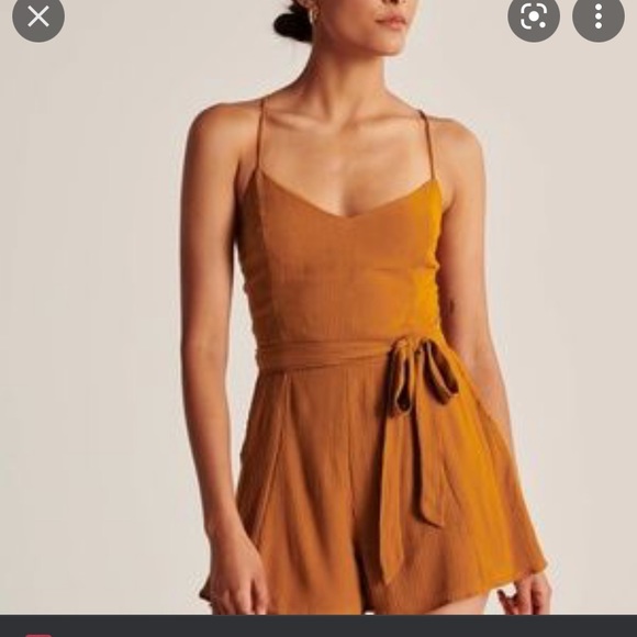 Abercrombie Cross back mini romper blue pattern - Picture 3 of 5